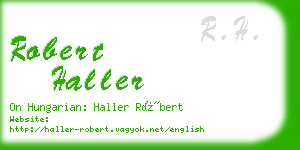 robert haller business card